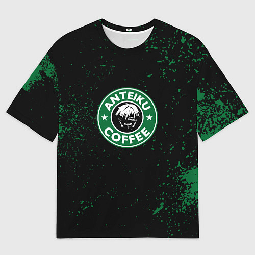 Мужская футболка оверсайз Anteiku coffee sturbucks / 3D-принт – фото 1