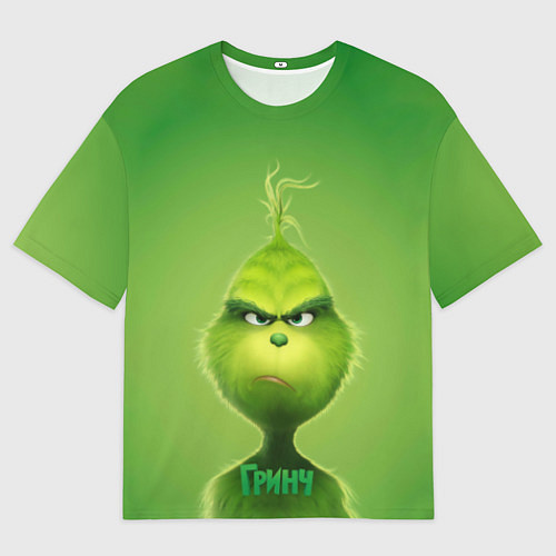 Мужская футболка оверсайз Гринч / 3D-принт – фото 1