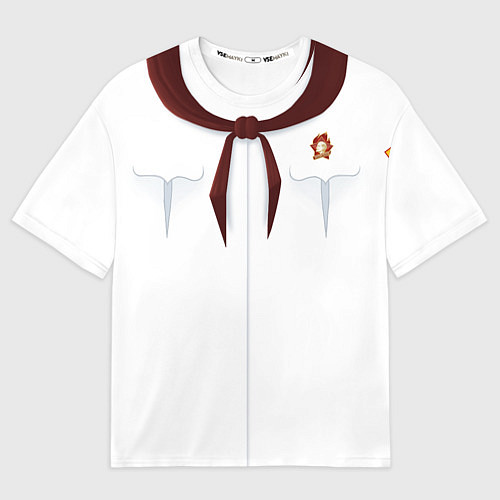 Мужская футболка оверсайз Форма пионера бесконечное лето / 3D-принт – фото 1