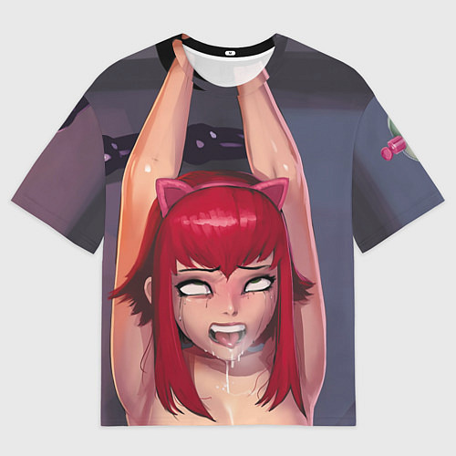 Мужская футболка оверсайз Ahegao / 3D-принт – фото 1