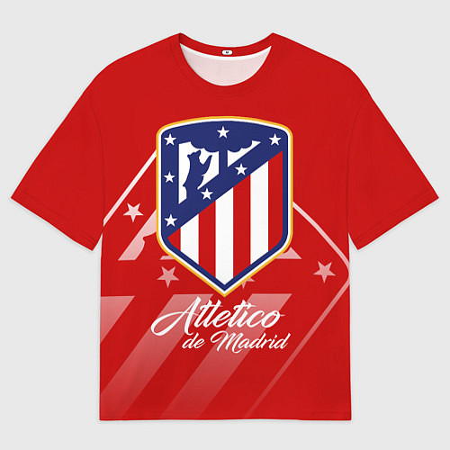 Мужская футболка оверсайз ФК Атлетико Мадрид / 3D-принт – фото 1