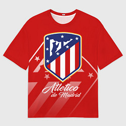 Футболка оверсайз мужская ФК Атлетико Мадрид, цвет: 3D-принт