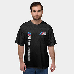 Футболка оверсайз мужская BMW M PERFORMANCE CARBON КАРБОН, цвет: 3D-принт — фото 2