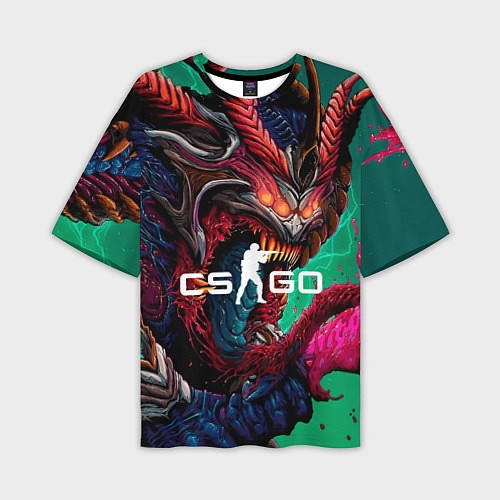 Мужская футболка оверсайз CS GO hyper beast skin / 3D-принт – фото 1