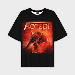 Мужская футболка оверсайз Accept: Hell Bull