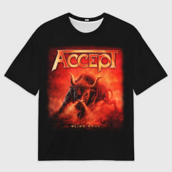 Мужская футболка оверсайз Accept: Hell Bull