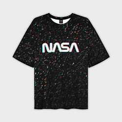Мужская футболка оверсайз NASA: Space Glitch