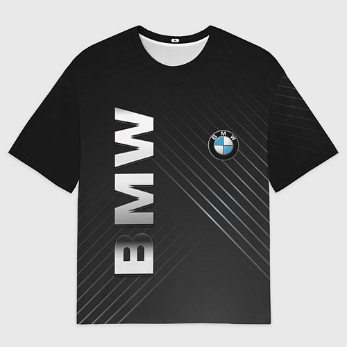 Мужская футболка оверсайз BMW: Steel Line / 3D-принт – фото 1