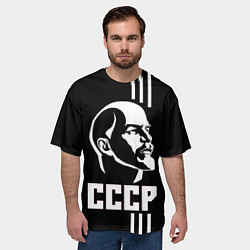 Футболка оверсайз мужская СССР Ленин, цвет: 3D-принт — фото 2