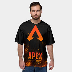 Футболка оверсайз мужская Apex Legends: Orange Flame, цвет: 3D-принт — фото 2