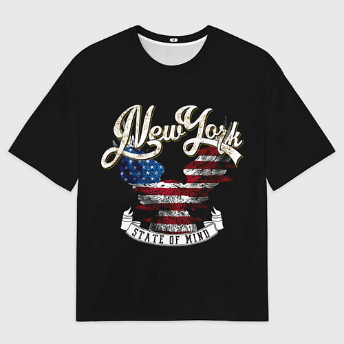 Мужская футболка оверсайз New York, state of mind / 3D-принт – фото 1