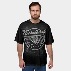 Футболка оверсайз мужская Nickelback Est. 1995, цвет: 3D-принт — фото 2