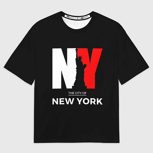 Мужская футболка оверсайз New York City / 3D-принт – фото 1