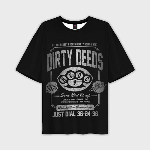 Мужская футболка оверсайз AC/DC: Dirty Deeds / 3D-принт – фото 1
