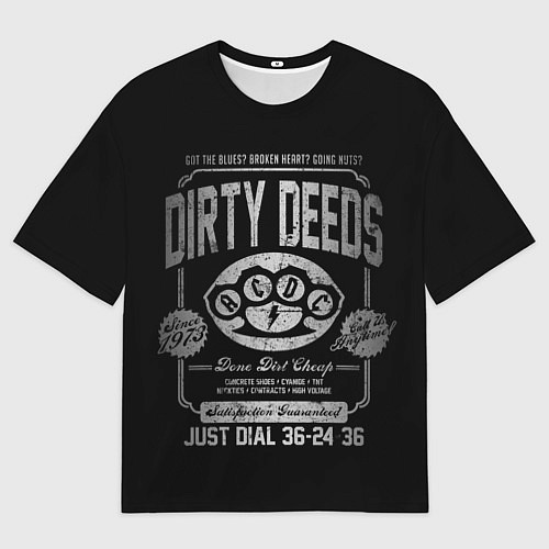 Мужская футболка оверсайз AC/DC: Dirty Deeds / 3D-принт – фото 1