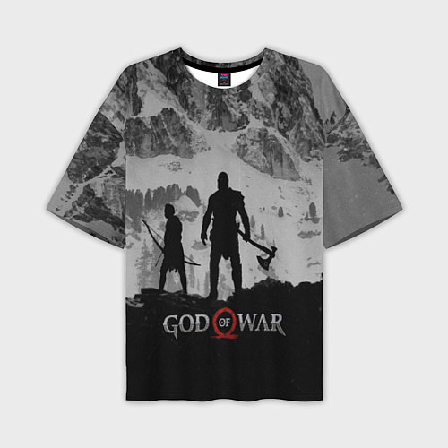 Мужская футболка оверсайз God of War: Grey Day / 3D-принт – фото 1