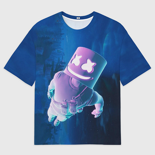 Мужская футболка оверсайз Marshmello Effect / 3D-принт – фото 1