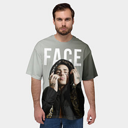 Футболка оверсайз мужская FACE: Slime, цвет: 3D-принт — фото 2