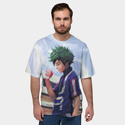 Футболка оверсайз мужская My Hero Academia сжимает кулак, цвет: 3D-принт — фото 2