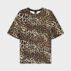 Мужская футболка оверсайз Шкура леопарда