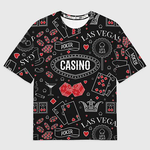 Мужская футболка оверсайз Casino / 3D-принт – фото 1
