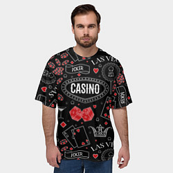 Футболка оверсайз мужская Casino, цвет: 3D-принт — фото 2