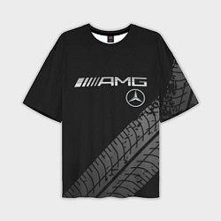 Футболка оверсайз мужская Mercedes AMG: Street Racing, цвет: 3D-принт