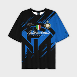 Мужская футболка оверсайз Интер Милан логотипы