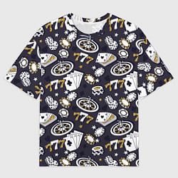 Футболка оверсайз мужская Казино 777, цвет: 3D-принт