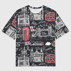 Мужская футболка оверсайз Привет Лондон
