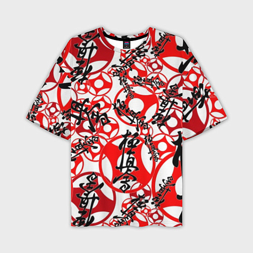 Мужская футболка оверсайз Каратэ киокушинкай - эмблемы / 3D-принт – фото 1
