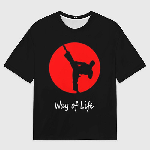 Мужская футболка оверсайз Каратэ образ жизни / 3D-принт – фото 1