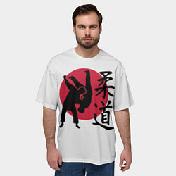 Футболка оверсайз мужская Дзюдо бойцы, цвет: 3D-принт — фото 2
