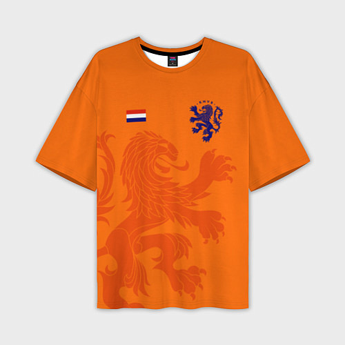 Мужская футболка оверсайз Сборная Голландии / 3D-принт – фото 1