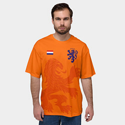 Футболка оверсайз мужская Сборная Голландии, цвет: 3D-принт — фото 2