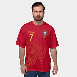 Футболка оверсайз мужская Криштиану Роналду форма, цвет: 3D-принт — фото 2