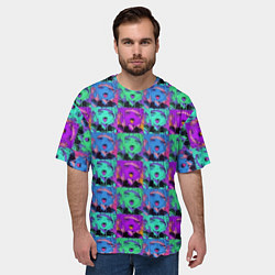 Футболка оверсайз мужская Моя геройская Академия тога ахегао, цвет: 3D-принт — фото 2