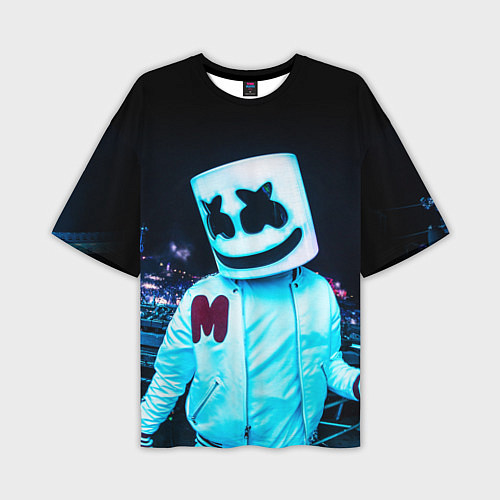 Мужская футболка оверсайз MARSHMELLO / 3D-принт – фото 1