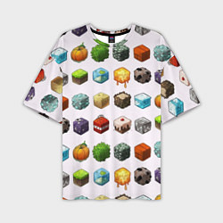 Мужская футболка оверсайз Minecraft Cubes