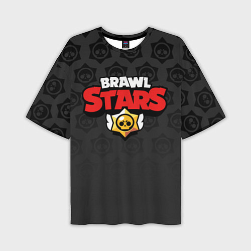 Мужская футболка оверсайз Brawl Stars: Black Team / 3D-принт – фото 1