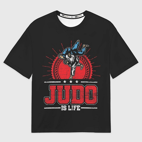 Мужская футболка оверсайз Judo is life / 3D-принт – фото 1