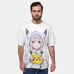 Футболка оверсайз мужская My Pika, цвет: 3D-принт — фото 2