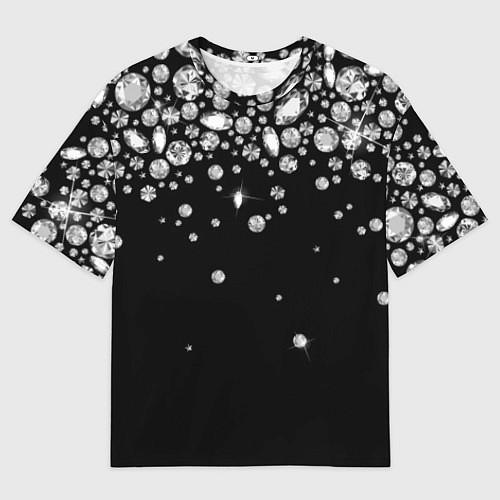 Мужская футболка оверсайз Бриллиантовый дождь / 3D-принт – фото 1