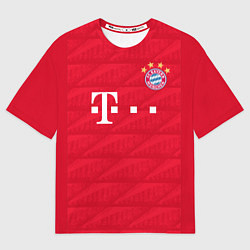 Футболка оверсайз мужская FC Bayern: Lewandowski Home 19-20, цвет: 3D-принт