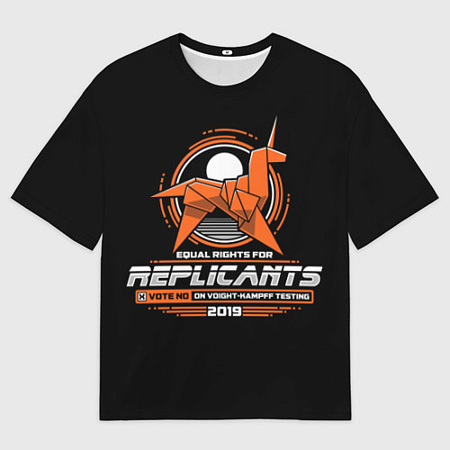 Мужская футболка оверсайз Replicants / 3D-принт – фото 1
