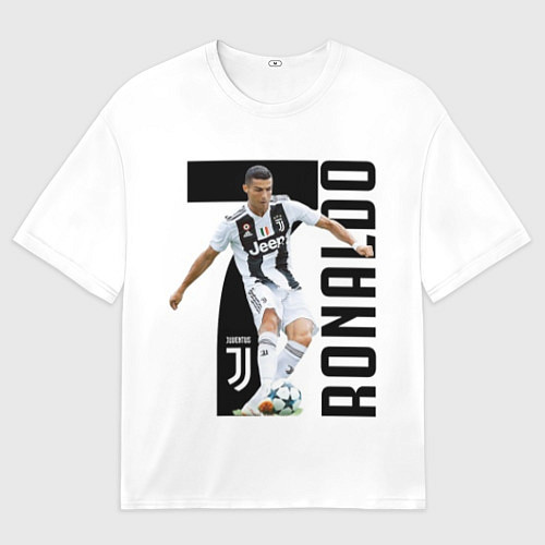 Мужская футболка оверсайз Ronaldo the best / 3D-принт – фото 1