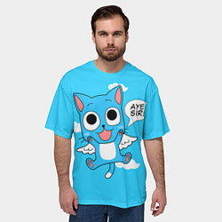 Футболка оверсайз мужская Fairy Tail: Happy, цвет: 3D-принт — фото 2