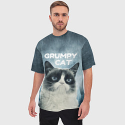 Футболка оверсайз мужская Grumpy Cat, цвет: 3D-принт — фото 2