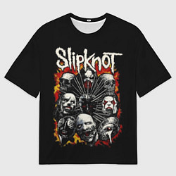 Футболка оверсайз мужская Slipknot: Faces, цвет: 3D-принт