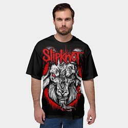 Футболка оверсайз мужская Slipknot: Devil Goat, цвет: 3D-принт — фото 2